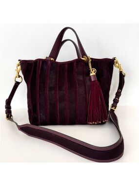 Burgundy Tote bag leather